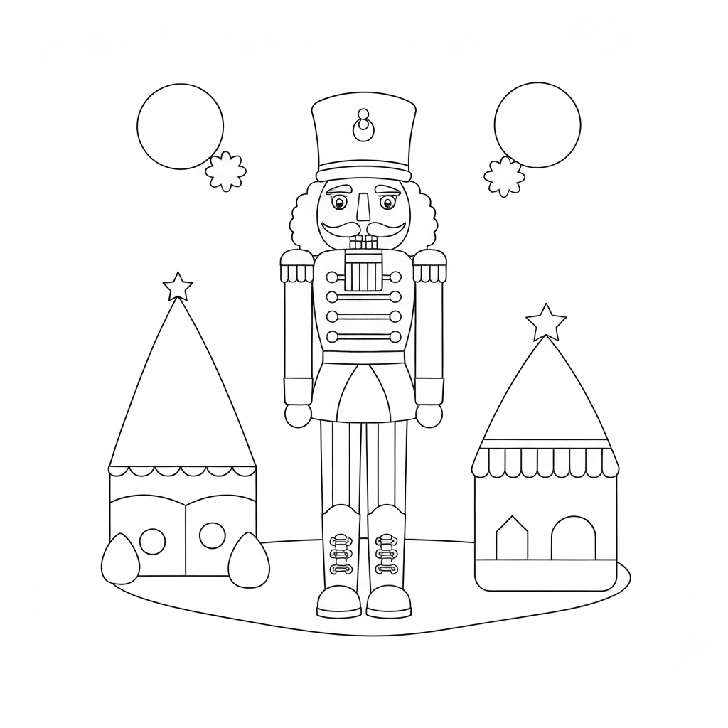 nutcracker simple coloring page