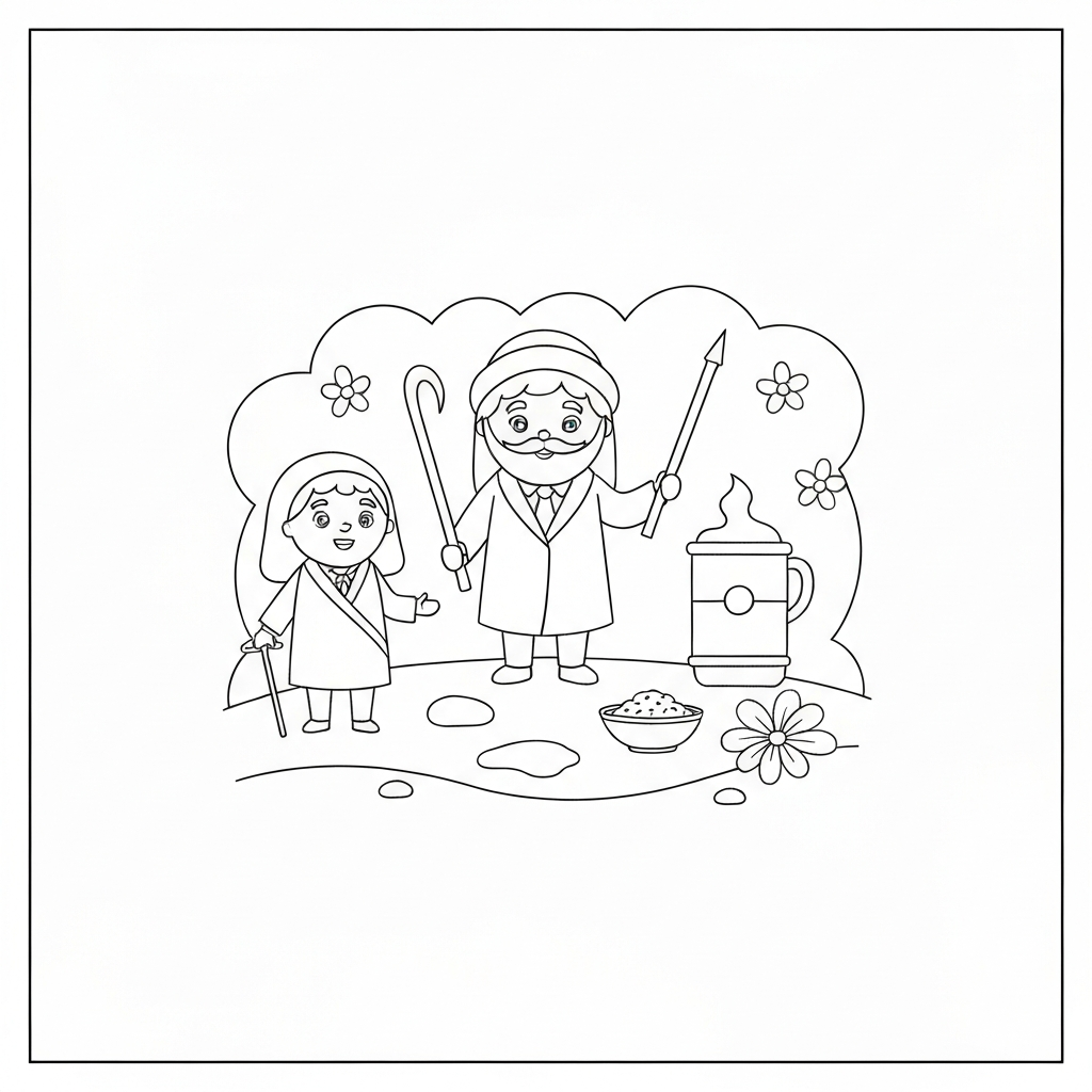 pesach educational coloring page