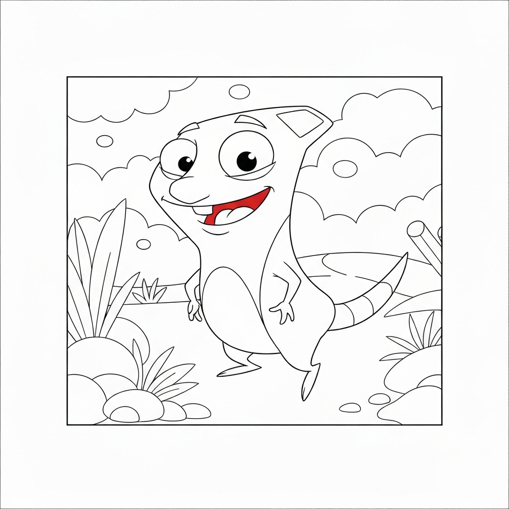 phineas and ferb cute coloring page
