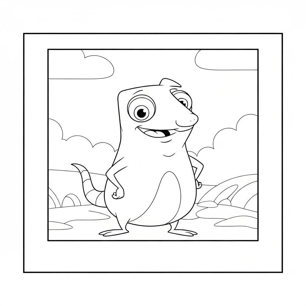 phineas and ferb decorative coloring page