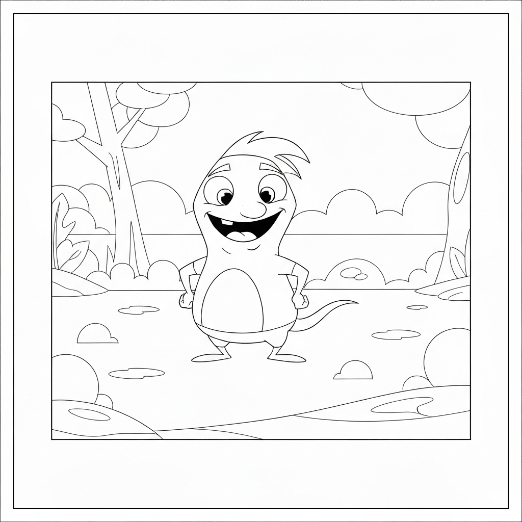 phineas and ferb educational coloring page