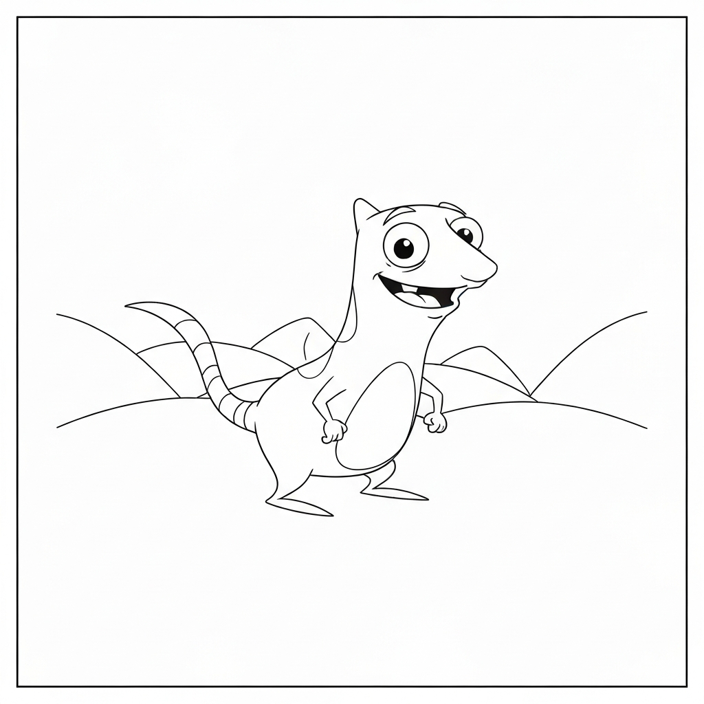 phineas and ferb simple coloring page