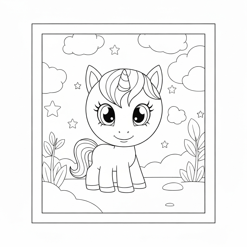 pony baby coloring page
