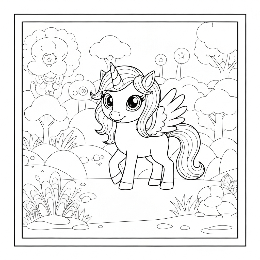 pony cartoon coloring page