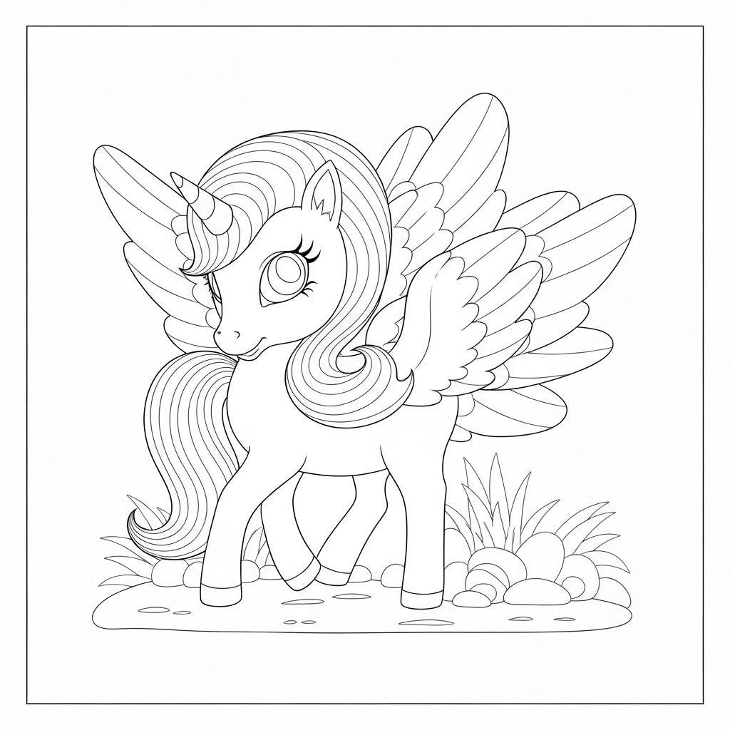 pony mandala coloring page