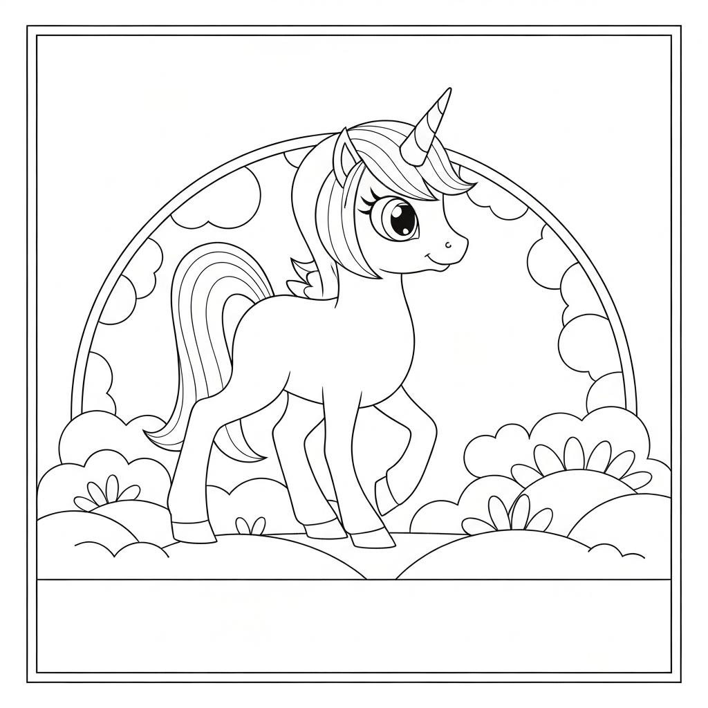 pony portrait coloring page