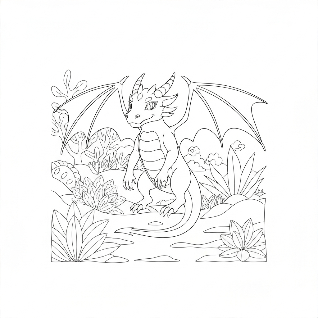 realistic dragon mandala coloring page