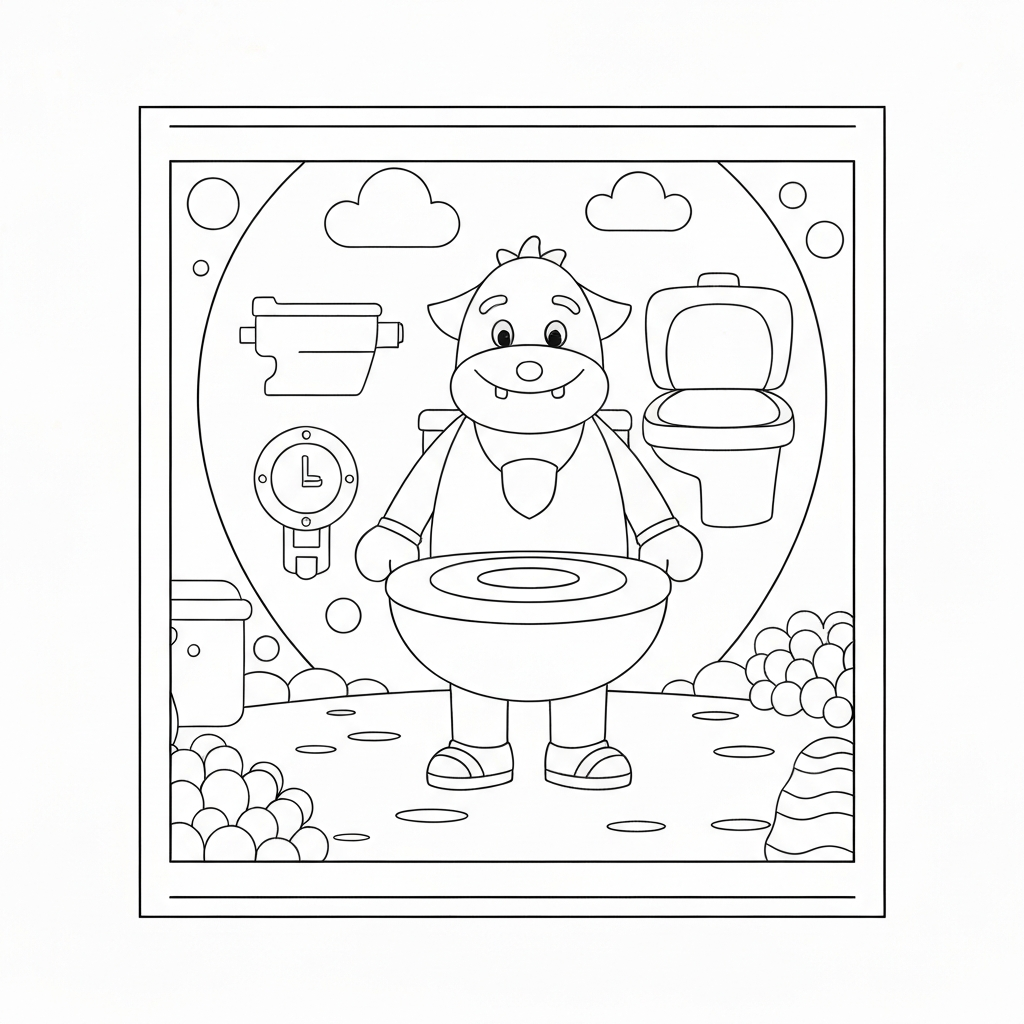 skibidi toilet educational coloring page