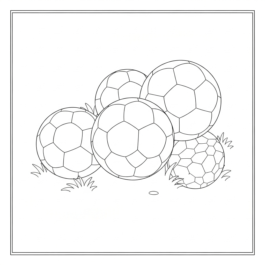 soccer ball decorative coloring page