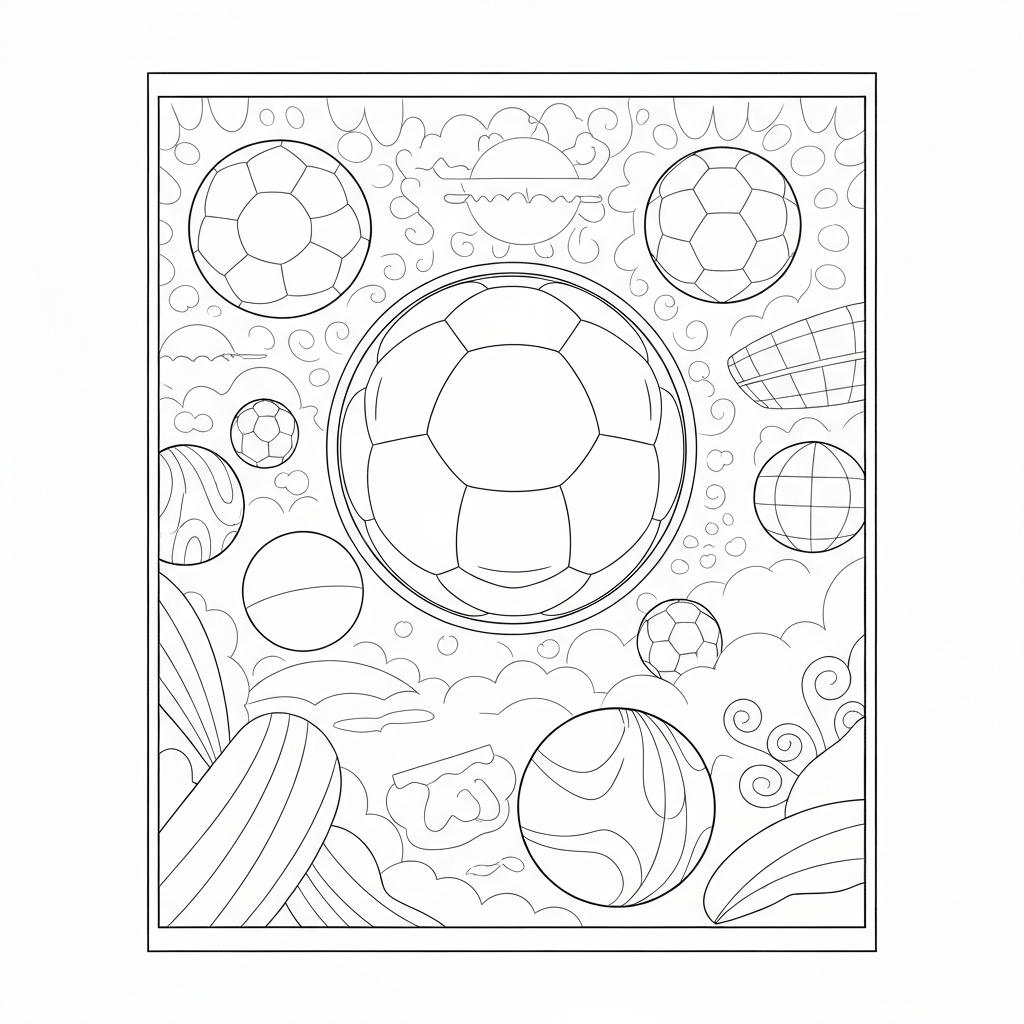 soccer ball pattern coloring page
