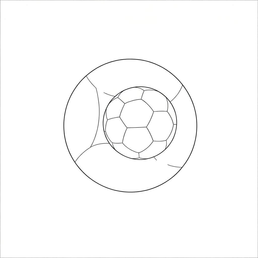 soccer ball portrait coloring page