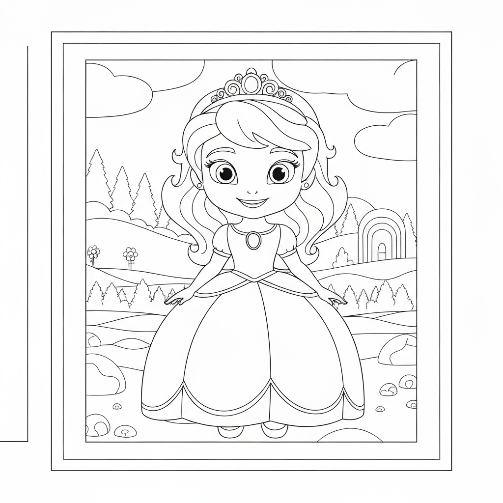 sofia the first baby coloring page