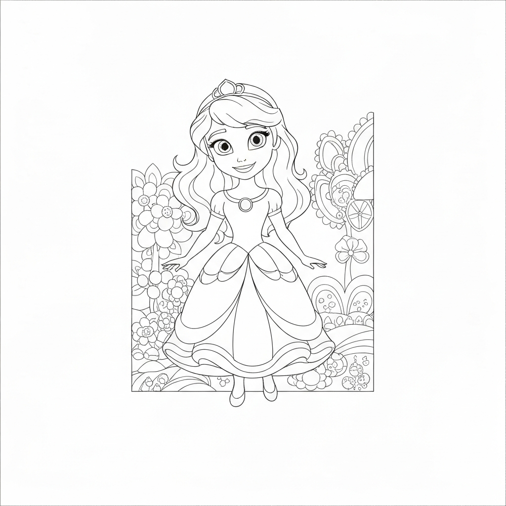 sofia the first mandala coloring page