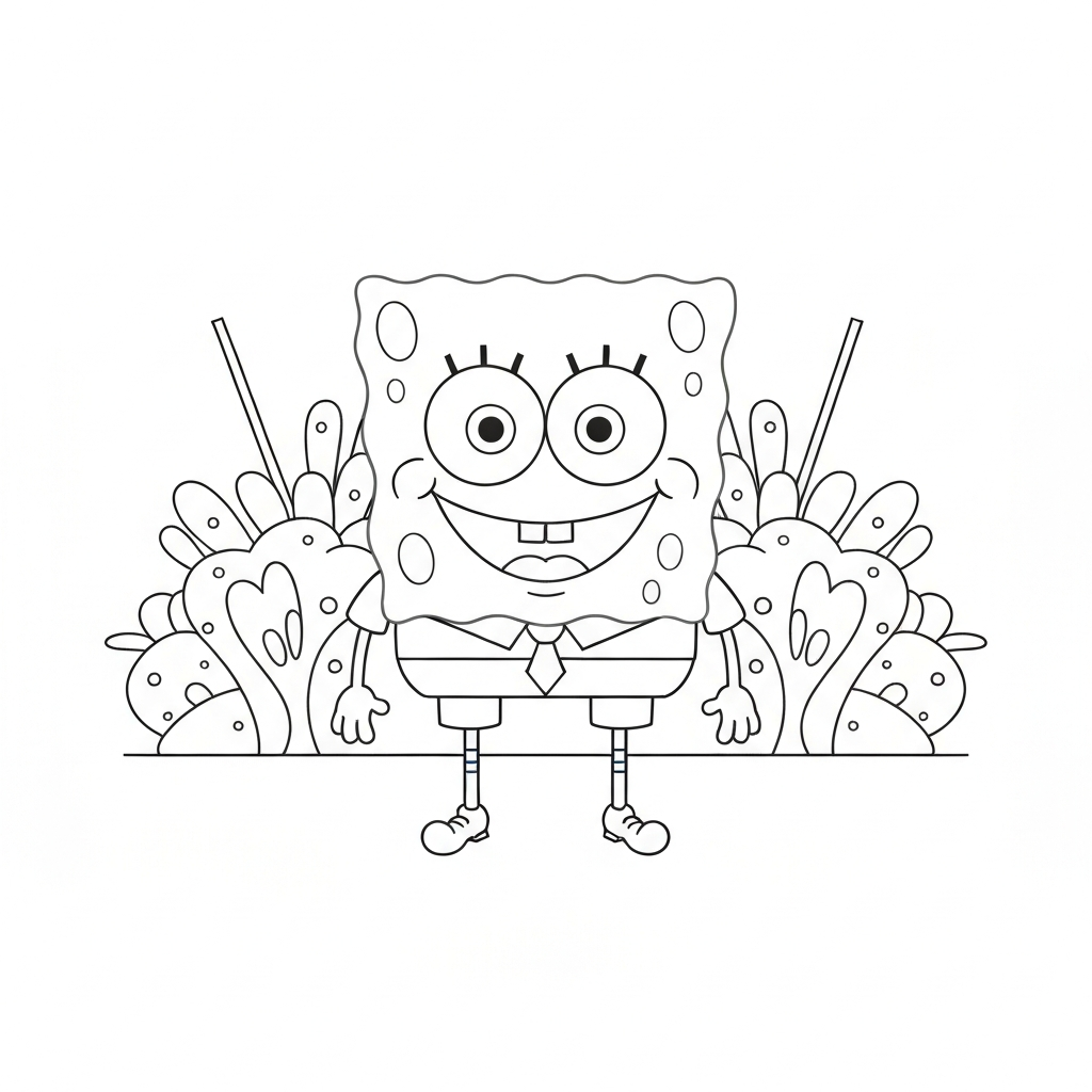 sponge bob color pages mandala coloring page