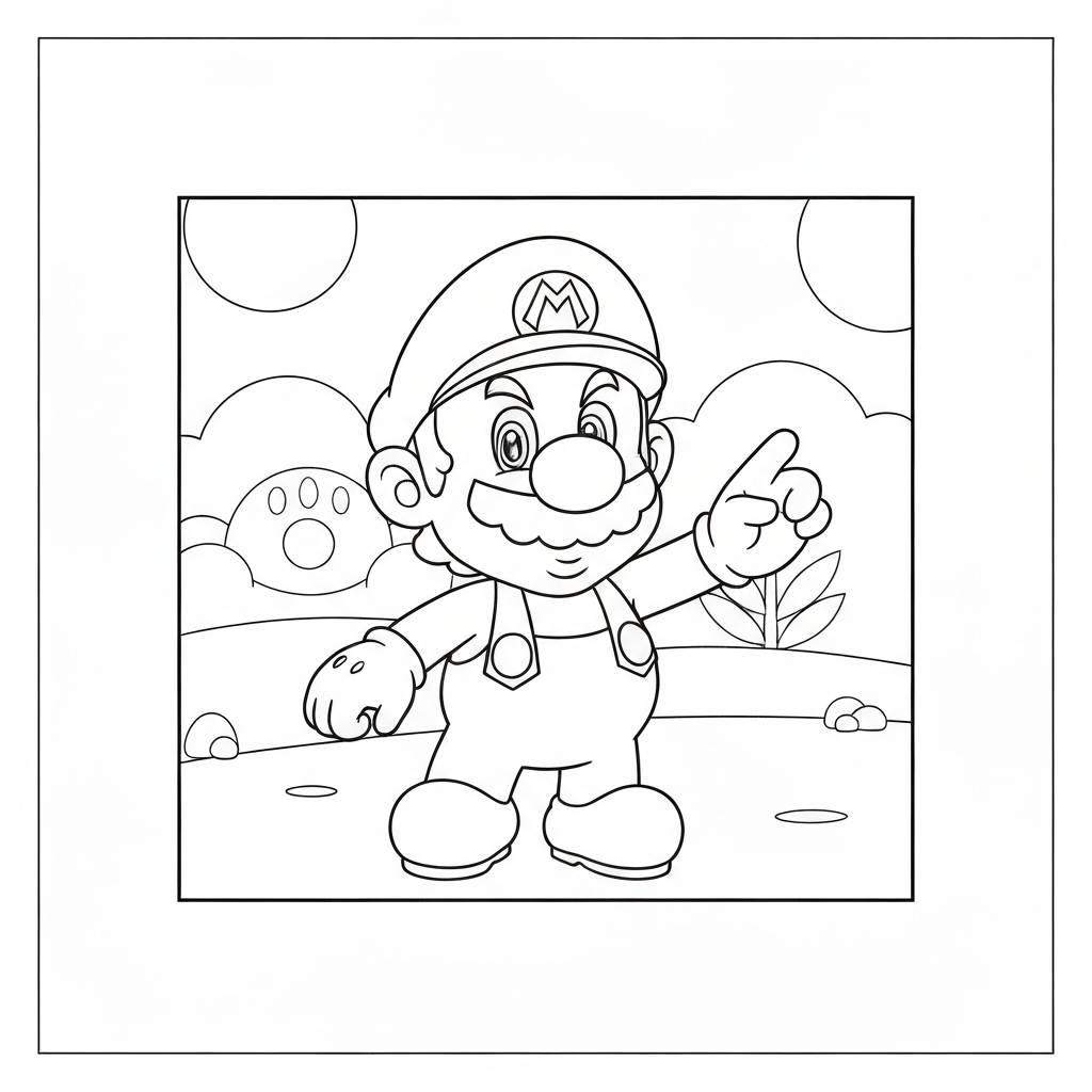 super mario charaktere Baby-Malvorlage