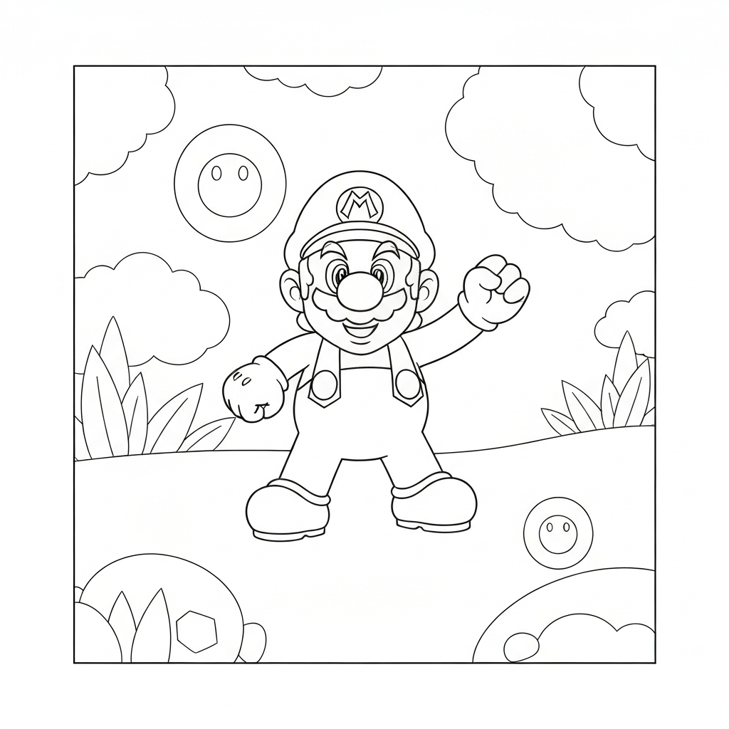 super mario charaktere Cartoon-Malvorlage