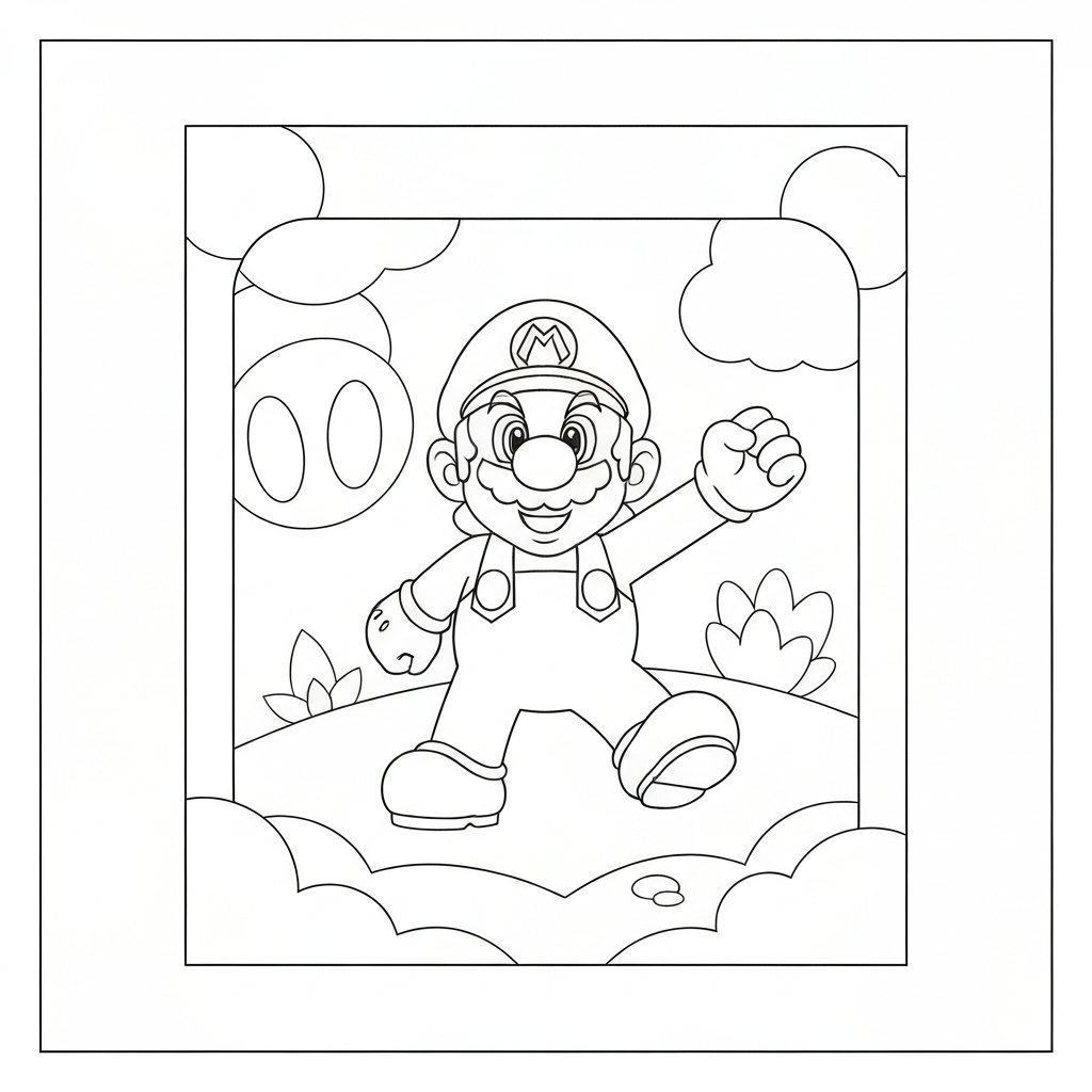super mario charaktere niedliche Malvorlage