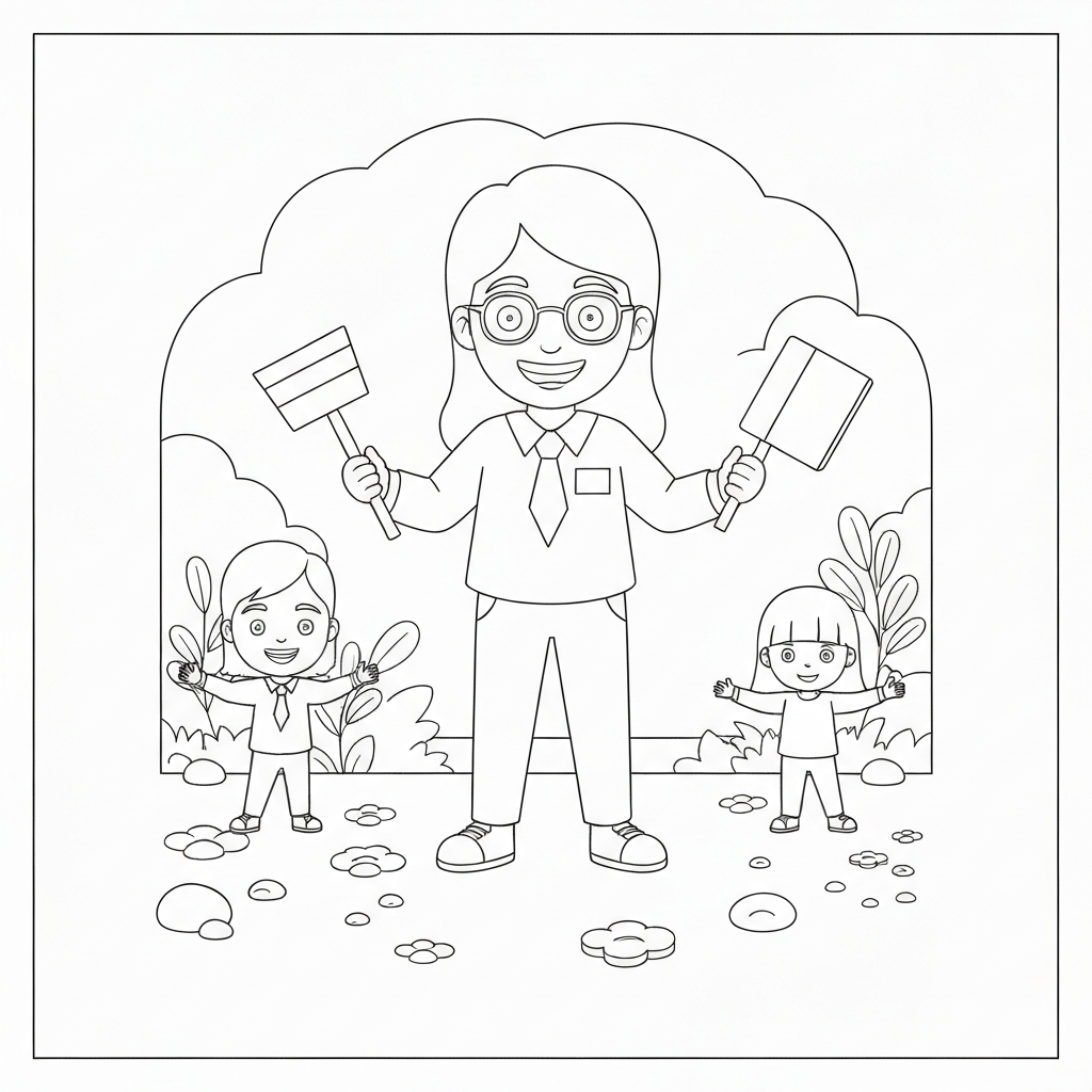 teacher appreciation action coloring page